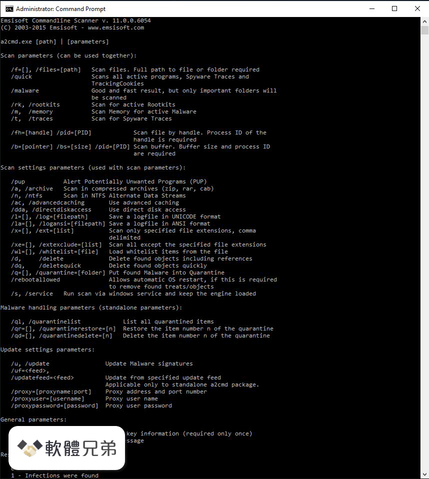Emsisoft Commandline Scanner (32-bit) Screenshot 1