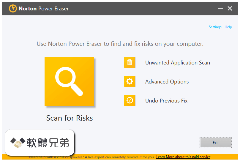 Norton Power Eraser Screenshot 1