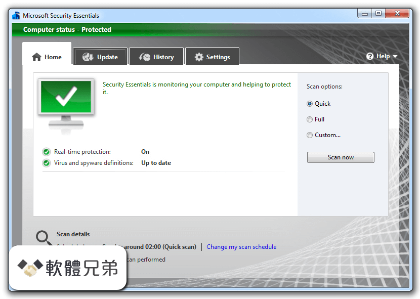 Microsoft Security Essentials (XP) Screenshot 1