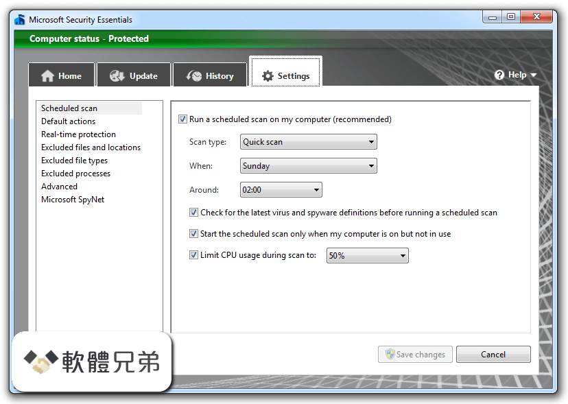 Microsoft Security Essentials (XP) Screenshot 4