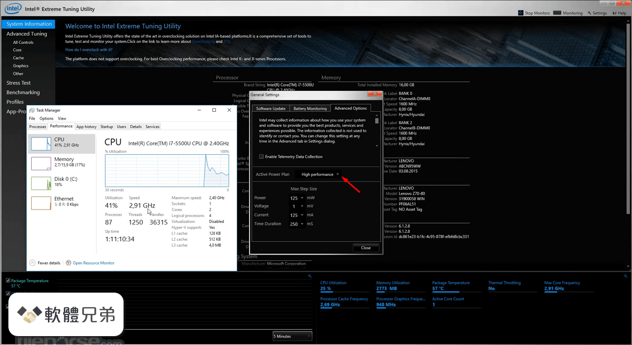 Intel Extreme Tuning Utility Screenshot 3