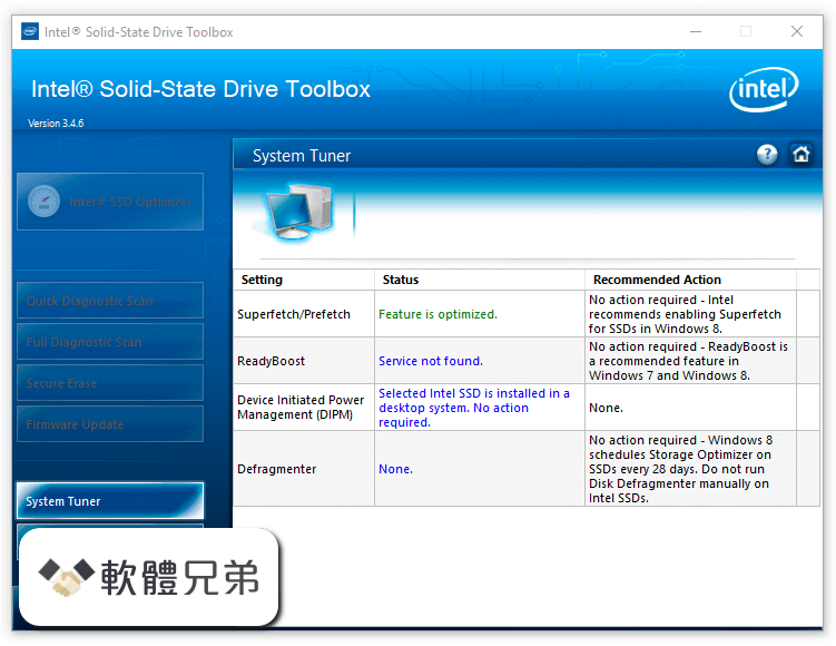 Intel Solid-State Drive Toolbox Screenshot 2