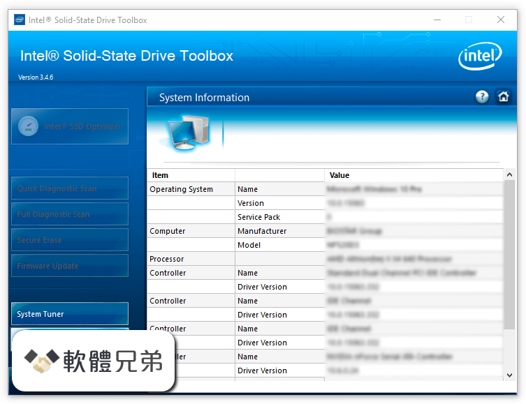 Intel Solid-State Drive Toolbox Screenshot 3