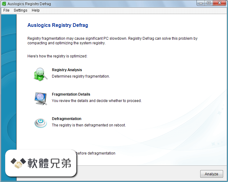 Auslogics Registry Defrag Screenshot 1