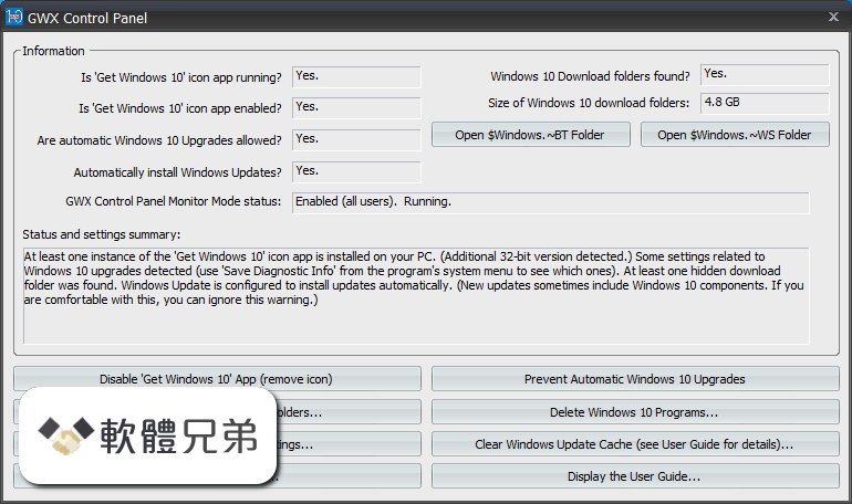 GWX Control Panel Screenshot 1