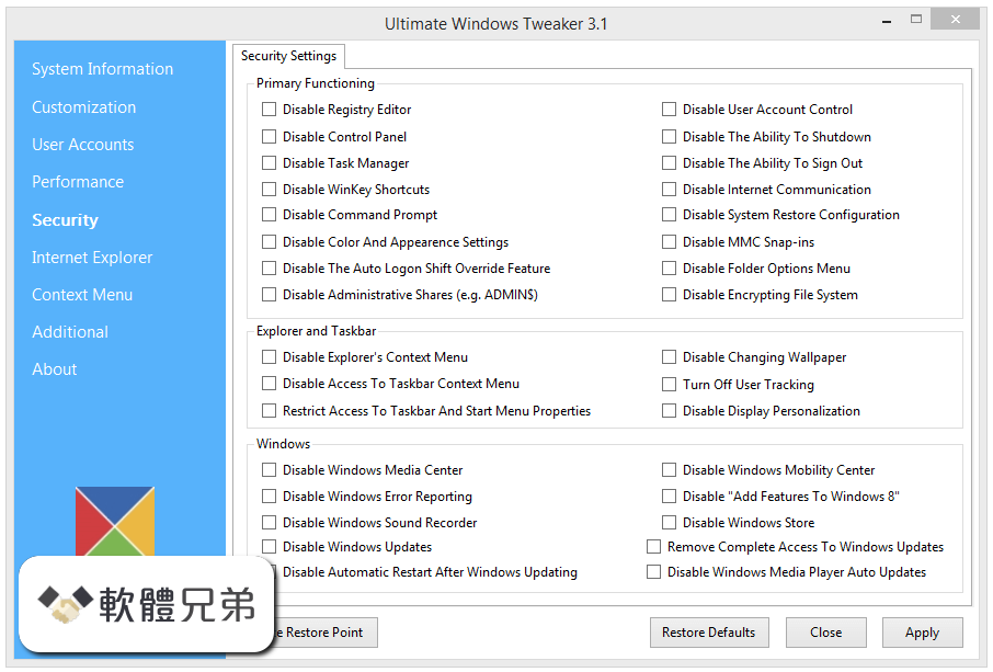 Ultimate Windows Tweaker Screenshot 3