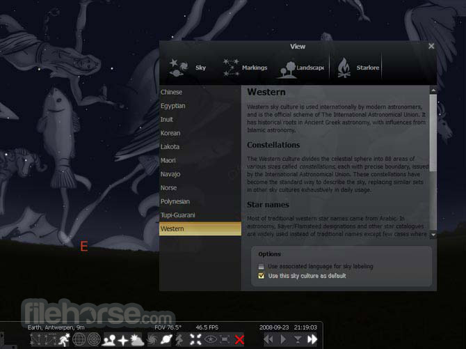 Stellarium (32-bit) Screenshot 4