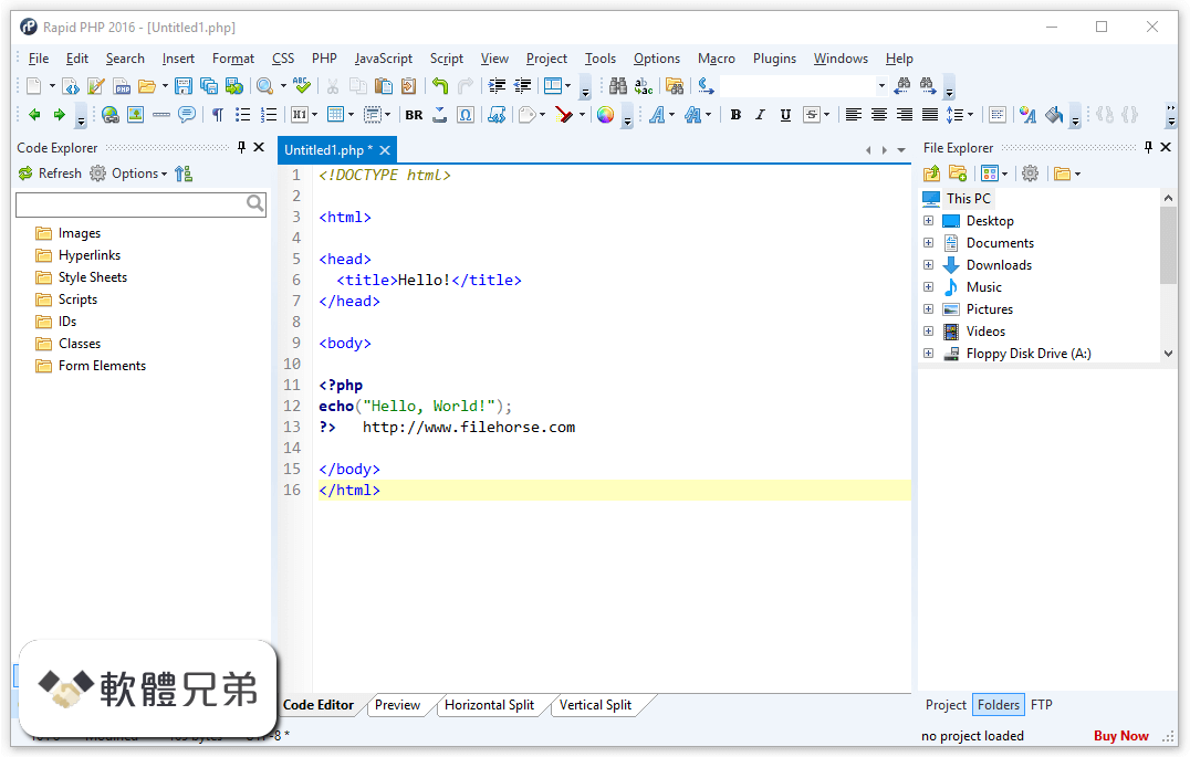 Rapid PHP Editor Screenshot 1
