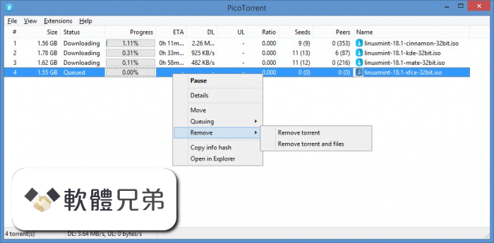 PicoTorrent (32-bit) Screenshot 1