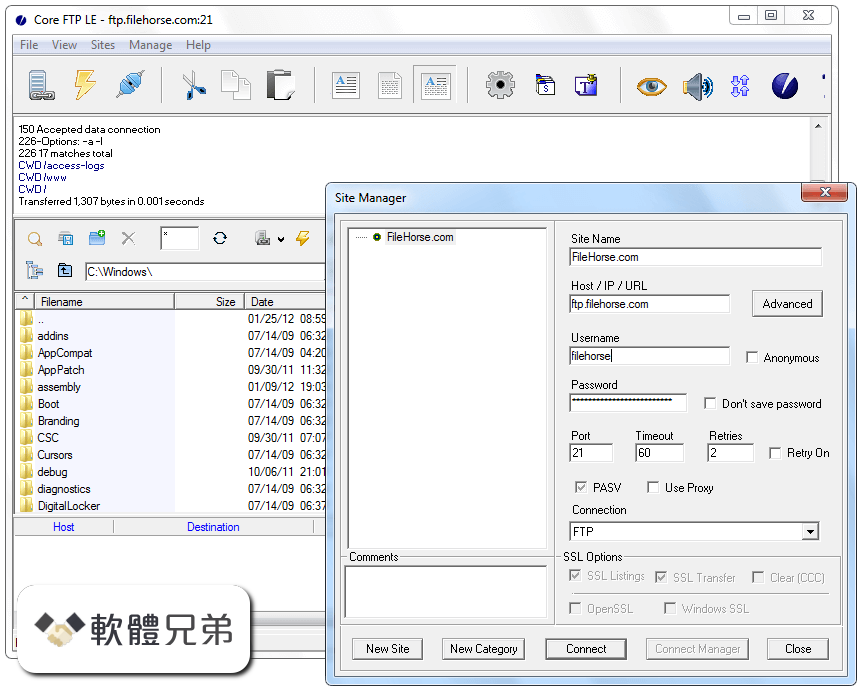 Core FTP (64-bit) Screenshot 2