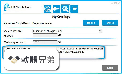 HP SimplePass Screenshot 3