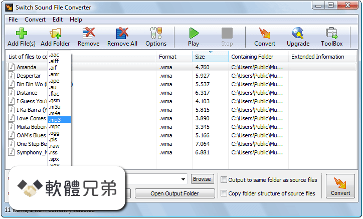 Switch Sound File Converter Screenshot 1