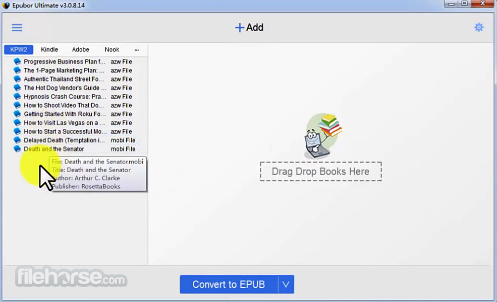Epubor Ultimate eBook Converter Screenshot 2