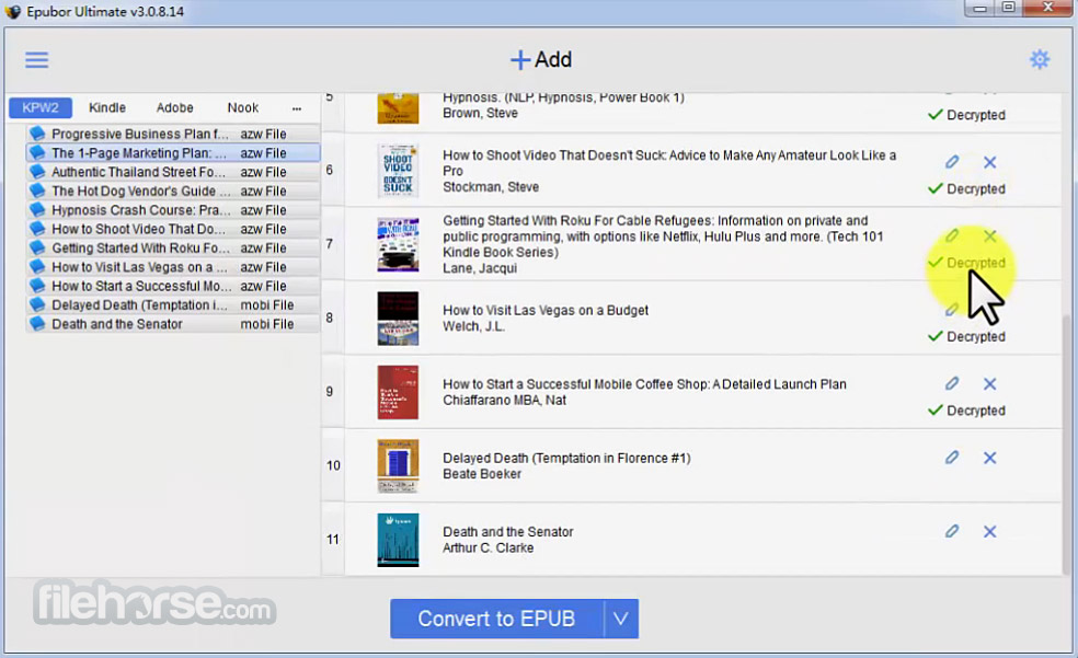 Epubor Ultimate eBook Converter Screenshot 3