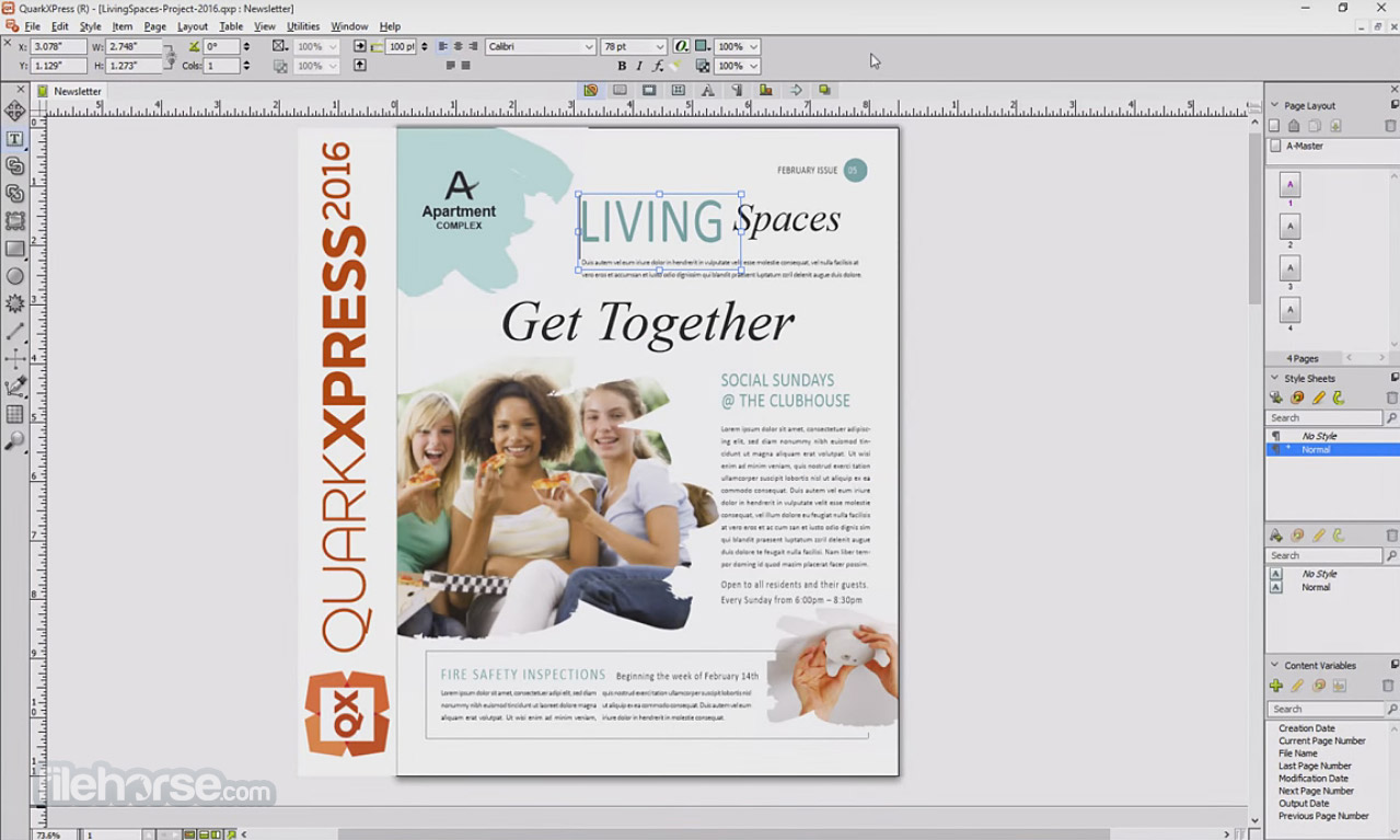 QuarkXPress Screenshot 1