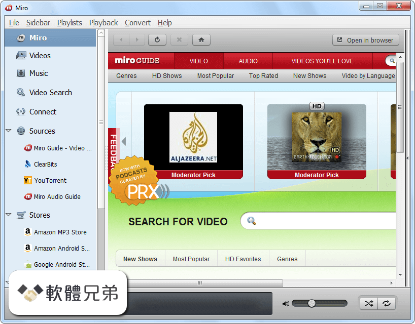 Miro Video Player Screenshot 1