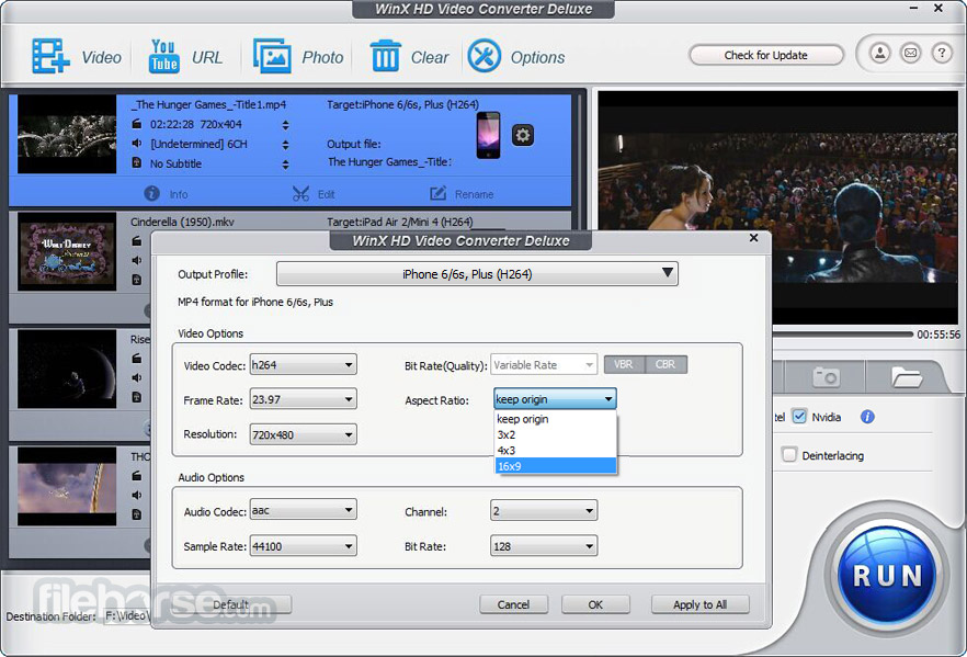 WinX HD Video Converter Deluxe Screenshot 5