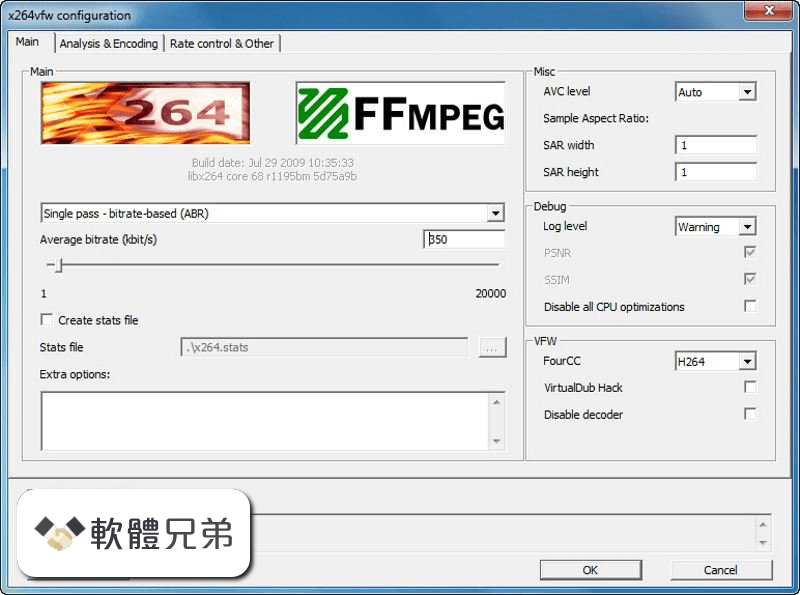 x264 Video Codec (32-bit) Screenshot 1